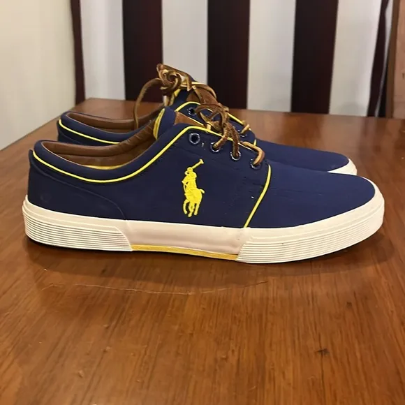 Polo Ralph Lauren Faxon canvas shoes sneakers new Blue Mens Size 11.5