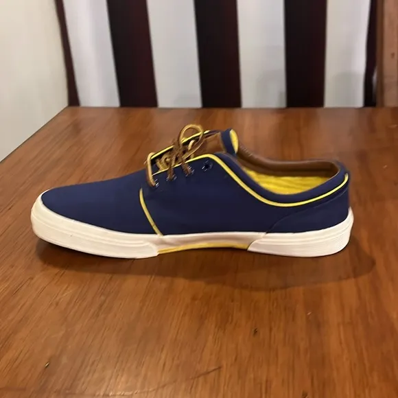Polo Ralph Lauren Faxon canvas shoes sneakers new Blue Mens Size 11.5