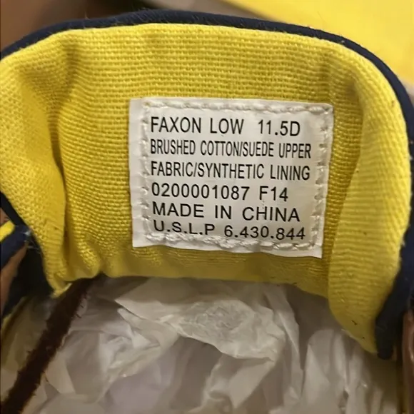 Polo Ralph Lauren Faxon canvas shoes sneakers new Blue Mens Size 11.5