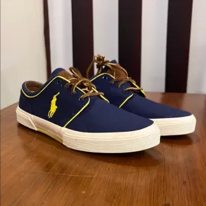 Polo Ralph Lauren Faxon canvas shoes sneakers new Blue Mens Size 11.5