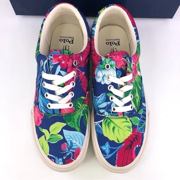Polo Ralph Lauren Keaton Pony Floral Men's Canvas Low Top Shoes Sneakers