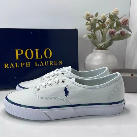 Polo Ralph Lauren Keaton Pony Low-Top Canvas Sneaker Light Blue Men's 11 D NWB