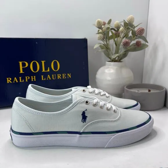 Polo Ralph Lauren Keaton Pony Low-Top Canvas Sneaker Light Blue Men's 11 D NWB