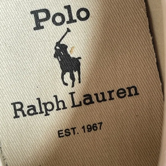 POLO RALPH LAUREN Men’s Size 8 Faxon Low Canvas light blue denim Sneakers New