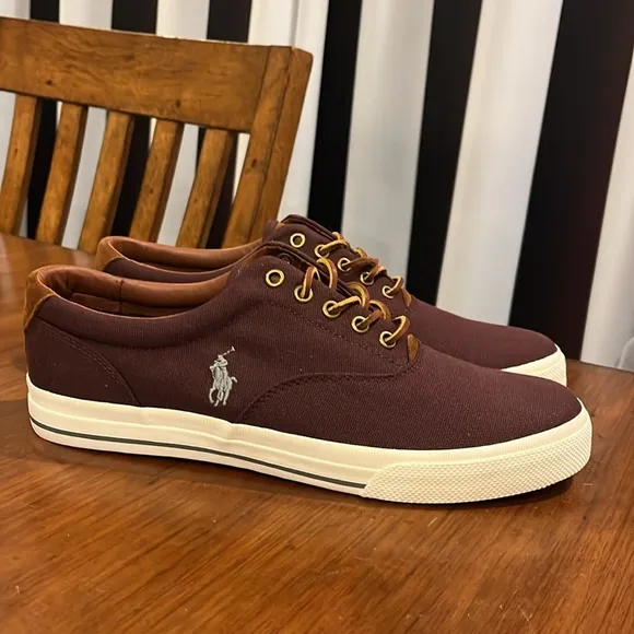 Polo Ralph Lauren Vaughn Boat Deck Shoes Sneakers new wine Men’s Size 11