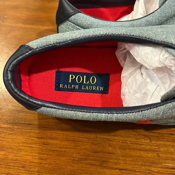Polo Ralph Lauren Vaughn Chambray boat shoes sneakers new Mens Size 12