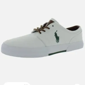 Polo Ralph Lauren White Faxon Low Top Sneakers Boat Shoes Casual Men's 14