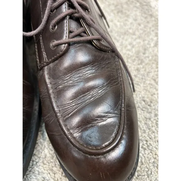 Polo Sport Ralph Lauren Oxford Dress Shoes Men's 10.5 D Brown Leather‎
