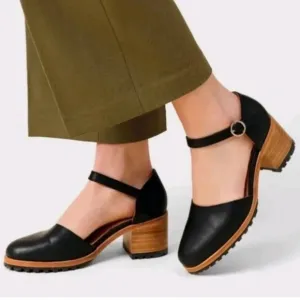 Portland Leather Patina Mary Jane Hiking Bottom Black Leather Shoes US 9