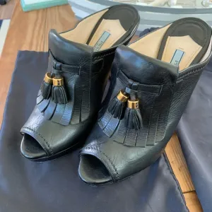 Prada Fringe Tassel Mules