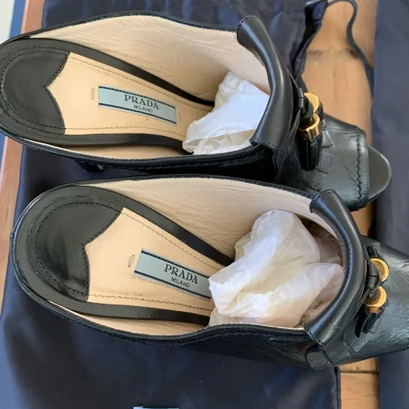 Prada Fringe Tassel Mules