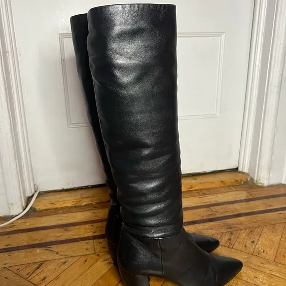 PRADA Soft Leather Knee-High Boots
