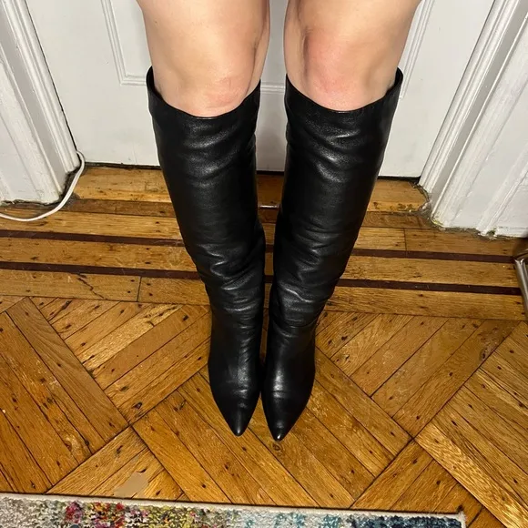 PRADA Soft Leather Knee-High Boots