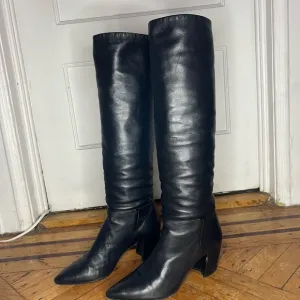PRADA Soft Leather Knee-High Boots