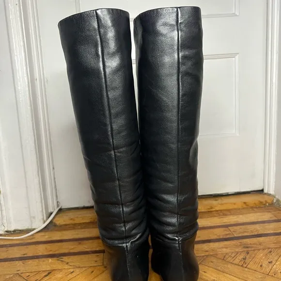PRADA Soft Leather Knee-High Boots