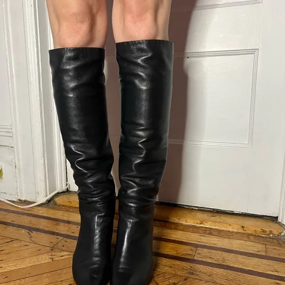 PRADA Soft Leather Knee-High Boots