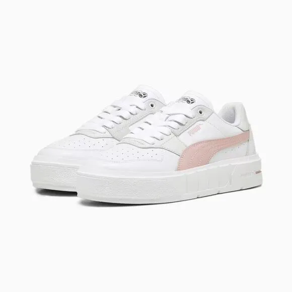 Puma Cali Court Leather 393802-06 Sneaker Women 10 White Pink Tennis Shoes TF750