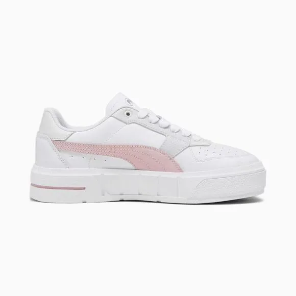 Puma Cali Court Leather 393802-06 Sneaker Women 10 White Pink Tennis Shoes TF750