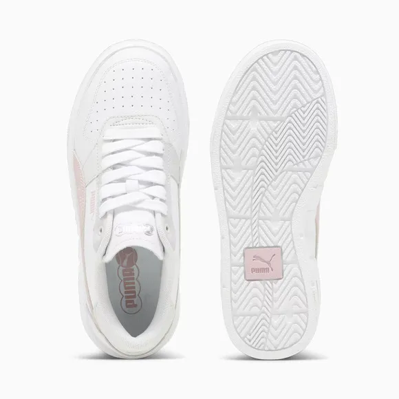 Puma Cali Court Leather 393802-06 Sneaker Women 10 White Pink Tennis Shoes TF750