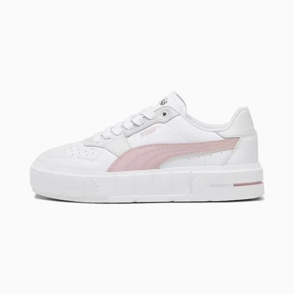 Puma Cali Court Leather 393802-06 Sneaker Women 10 White Pink Tennis Shoes TF750