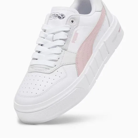 Puma Cali Court Leather 393802-06 Sneaker Women 10 White Pink Tennis Shoes TF750