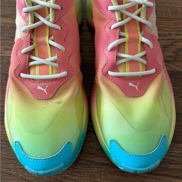 Puma for FP Movement Tye Dye Rise Sneakers Size US 9 Pastel Rainbow