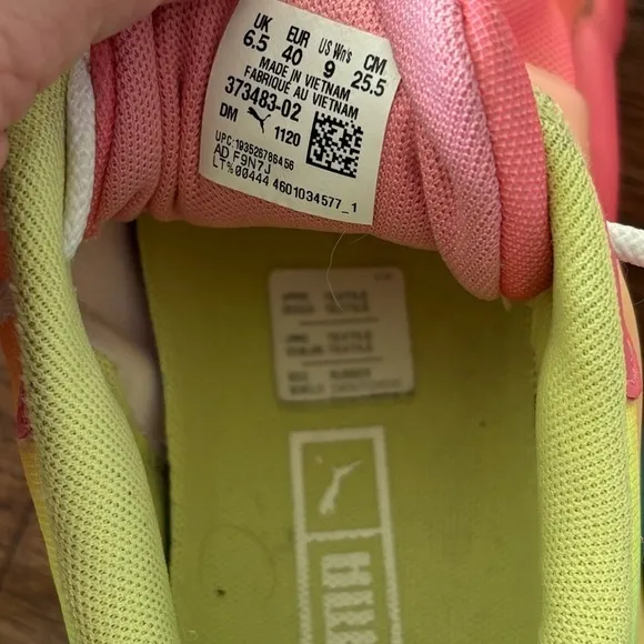 Puma for FP Movement Tye Dye Rise Sneakers Size US 9 Pastel Rainbow