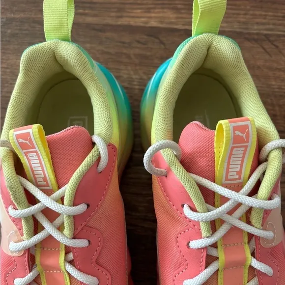Puma for FP Movement Tye Dye Rise Sneakers Size US 9 Pastel Rainbow