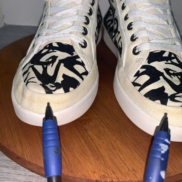 Puma McQ Alexander McQueen Men’s 8 Swallow Swarm White Canvas High Top Sneaker