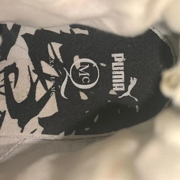 Puma McQ Alexander McQueen Men’s 8 Swallow Swarm White Canvas High Top Sneaker