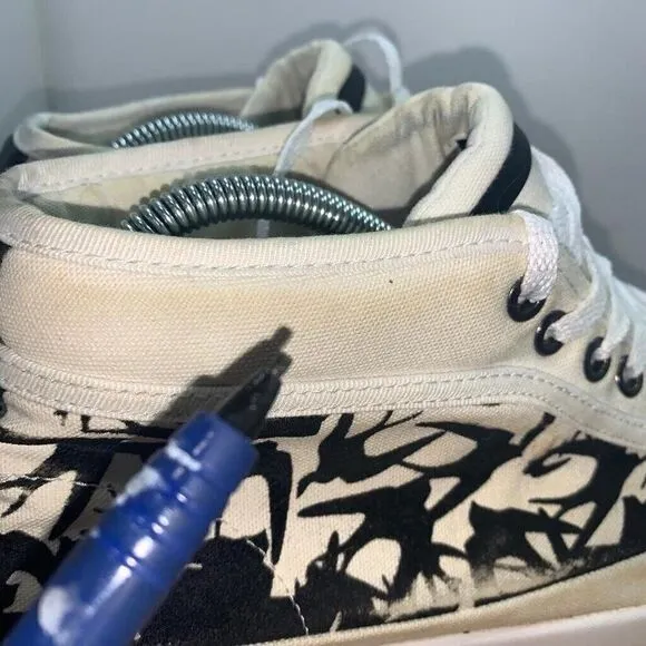 Puma McQ Alexander McQueen Men’s 8 Swallow Swarm White Canvas High Top Sneaker