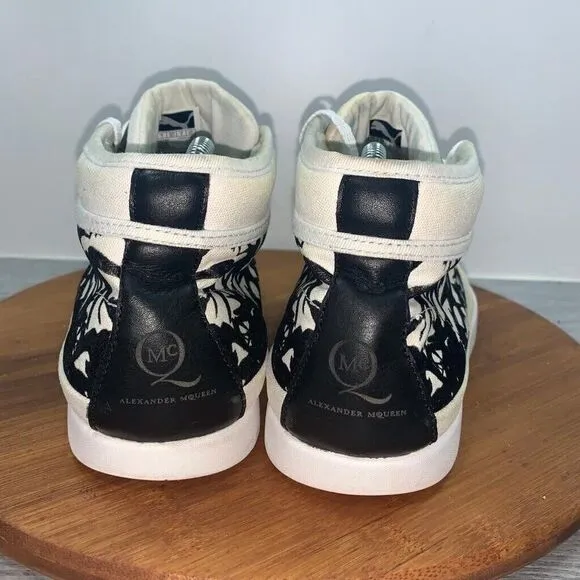 Puma McQ Alexander McQueen Men’s 8 Swallow Swarm White Canvas High Top Sneaker
