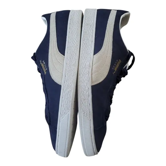 Puma Navy Athletic Shoes with Suede Upper and White Sole Men's size 11