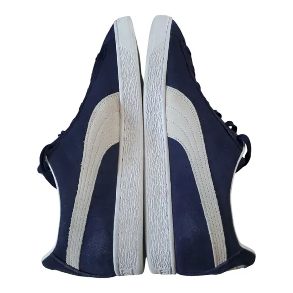Puma Navy Athletic Shoes with Suede Upper and White Sole Men's size 11