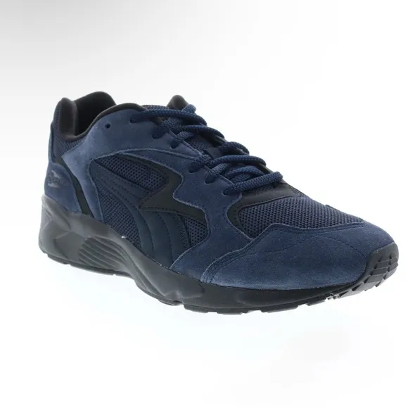 Puma Prevail Premium Men’s 9.5 Blue Canvas/Suede Lifestyle Sneakers Shoes••NEW••
