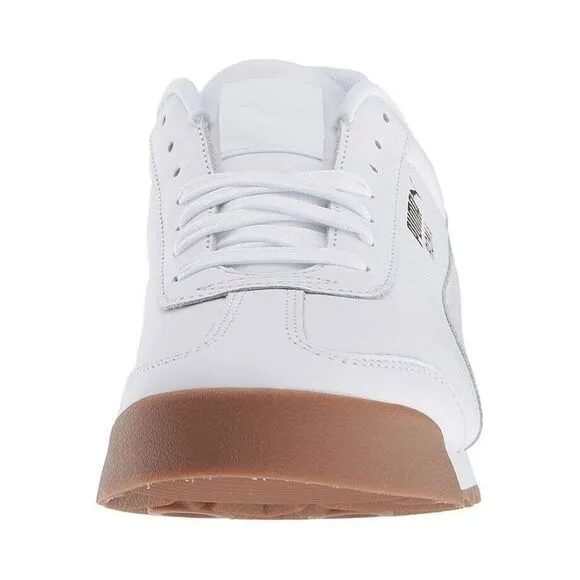 Puma Roma Classic Gum 366408-01 Sneaker Mens White Team Gold Leather Shoes FD635