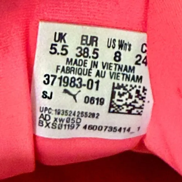 Puma RS-X Soft Case Pink Alert/Yellow Running Shoes 371983-01 Women Size 8
