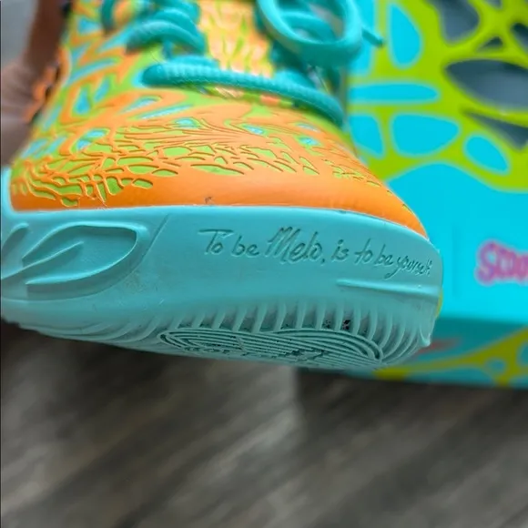 Puma Scooby Doo Melo MB4 Kids Sneakers - Vibrant Orange and Teal