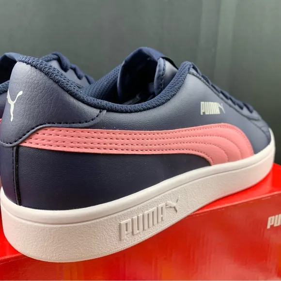 Puma Smash V2 Leather Blue   Pink Womens Various Sizes