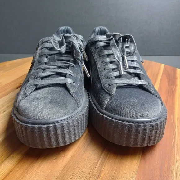 Puma X Fenty Rihanna Suede Creeper Platform Womens Gray Sneakers  Sz 9