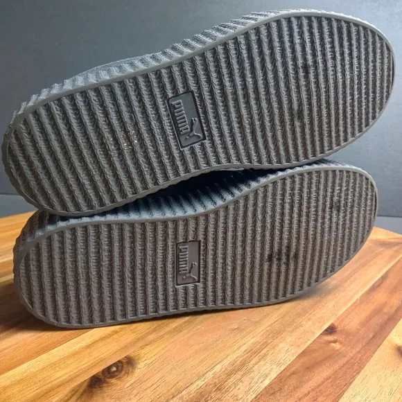 Puma X Fenty Rihanna Suede Creeper Platform Womens Gray Sneakers  Sz 9