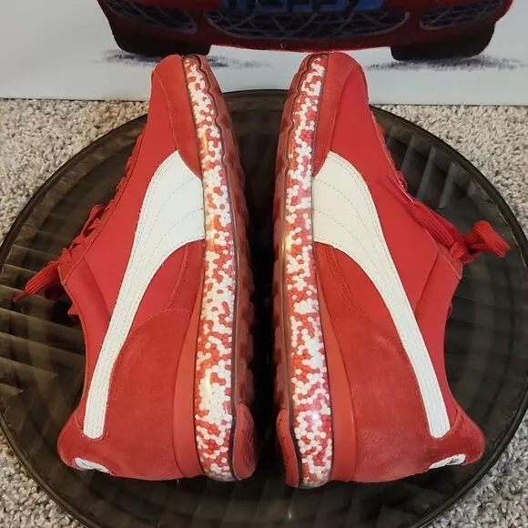 Puma Jamming Easy Rider Bubble Sole Red Suede Shoes Size 7 Youth Womens 8.5