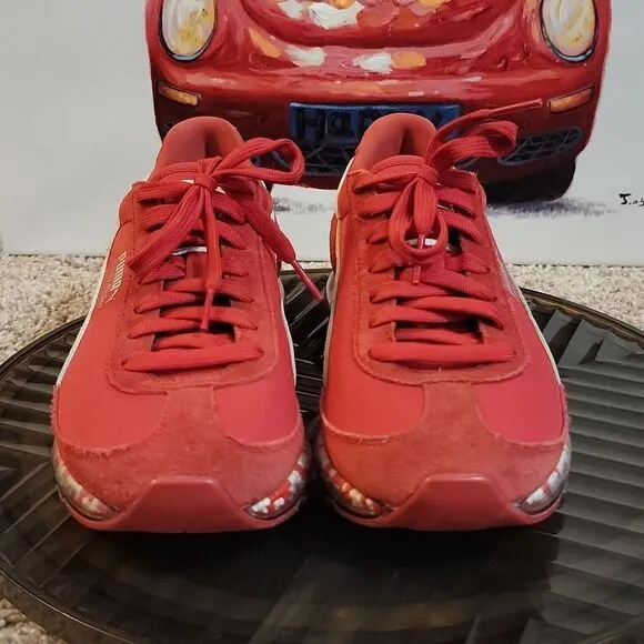 Puma Jamming Easy Rider Bubble Sole Red Suede Shoes Size 7 Youth Womens 8.5