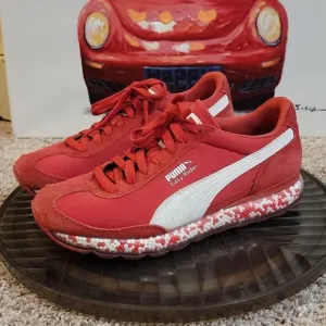 Puma Jamming Easy Rider Bubble Sole Red Suede Shoes Size 7 Youth Womens 8.5