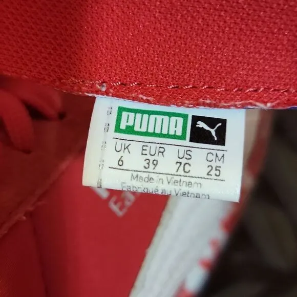 Puma Jamming Easy Rider Bubble Sole Red Suede Shoes Size 7 Youth Womens 8.5