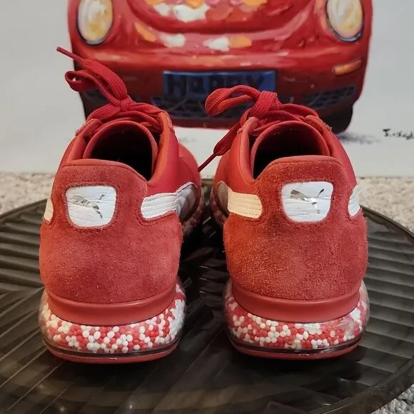 Puma Jamming Easy Rider Bubble Sole Red Suede Shoes Size 7 Youth Womens 8.5