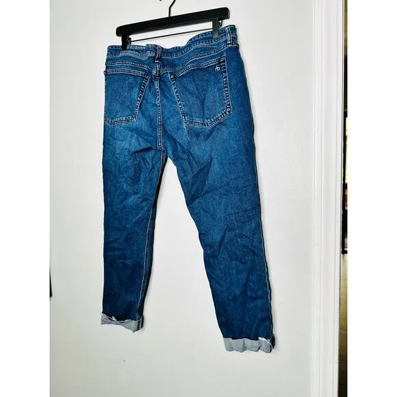 RAG &amp; BONE Dre Slim Dark Wash Ella Vintage Stretch Boyfriend Jeans size 31