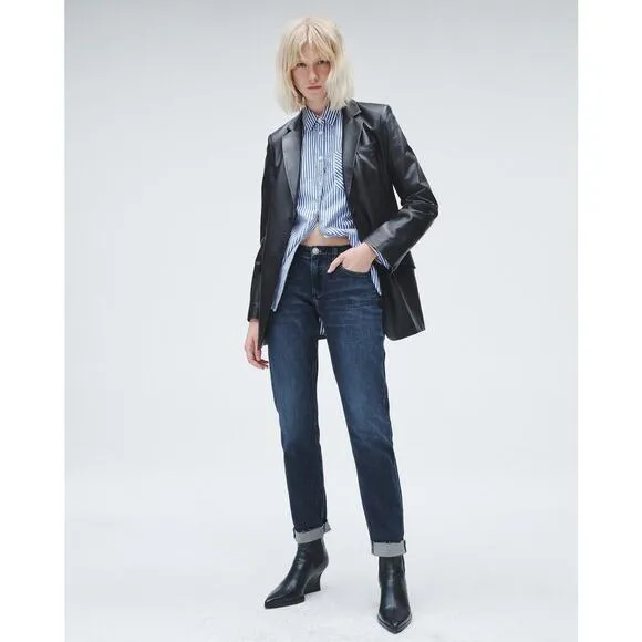 RAG &amp; BONE Dre Slim Dark Wash Ella Vintage Stretch Boyfriend Jeans size 31