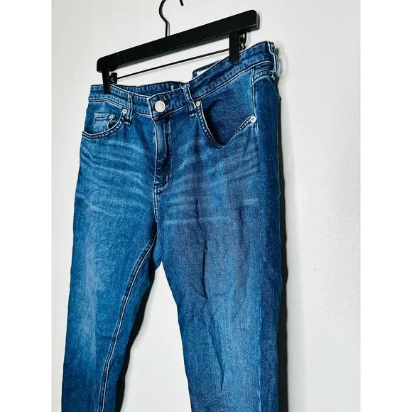 RAG &amp; BONE Dre Slim Dark Wash Ella Vintage Stretch Boyfriend Jeans size 31