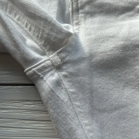 Rag &amp; Bone Nina High Rise Flare Optic White Raw Hem size 30